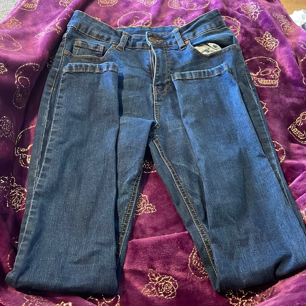 Dark blue jeans